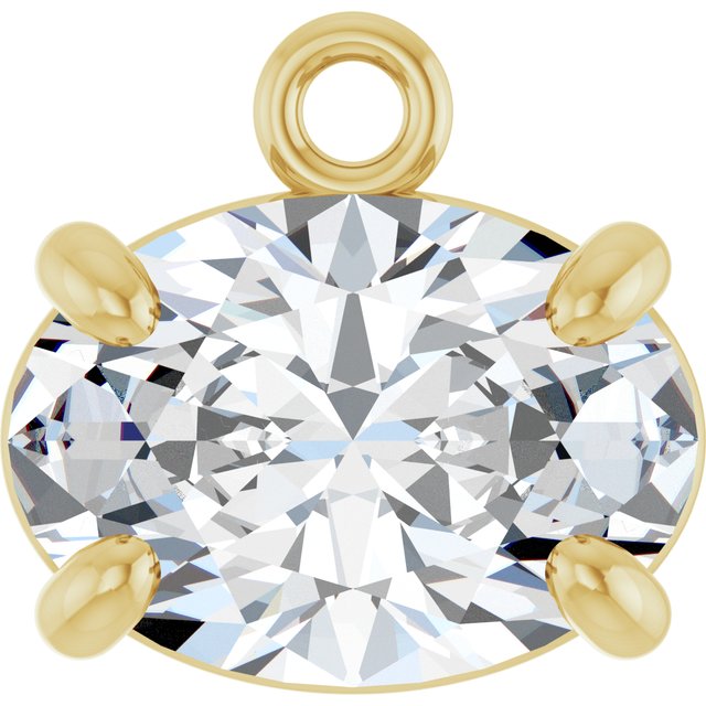 3/4 CT Natural Diamond 4-Prong Claw Dangle