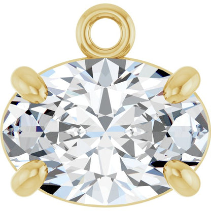 3/4 CT Lab-Grown Diamond 4-Prong Claw Dangle