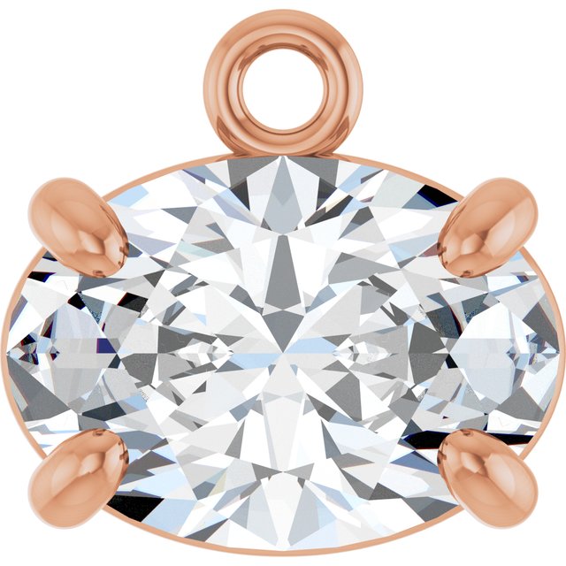 3/4 CT Natural Diamond 4-Prong Claw Dangle