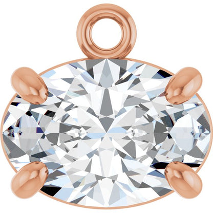 3/4 CT Natural Diamond 4-Prong Claw Dangle