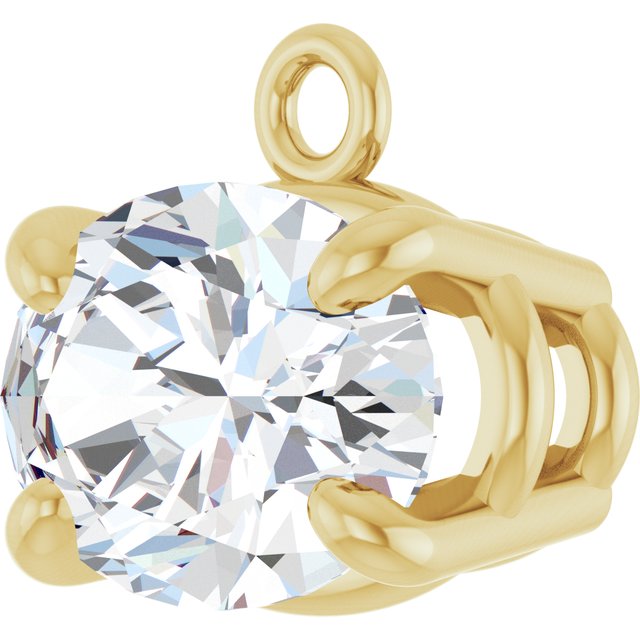 3/4 CT Natural Diamond 4-Prong Claw Dangle