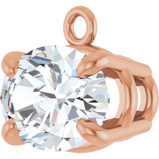 3/4 CT Natural Diamond 4-Prong Claw Dangle
