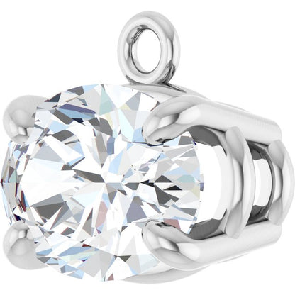 3/4 CT Lab-Grown Diamond 4-Prong Claw Dangle