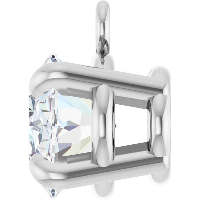 3/4 CT Natural Diamond 4-Prong Claw Dangle