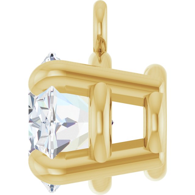 3/4 CT Natural Diamond 4-Prong Claw Dangle