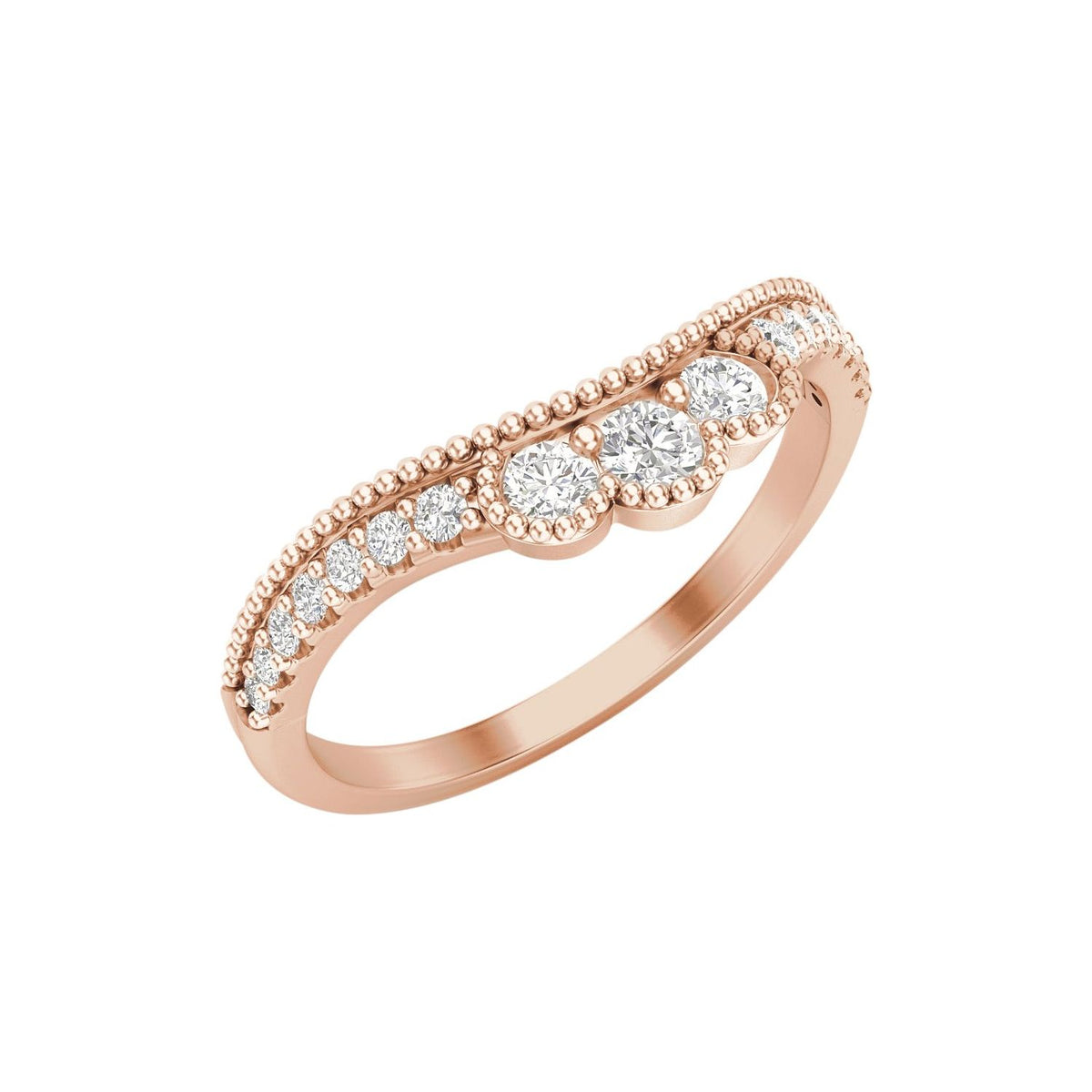 1/4 CTW Natural Diamond Contour Band