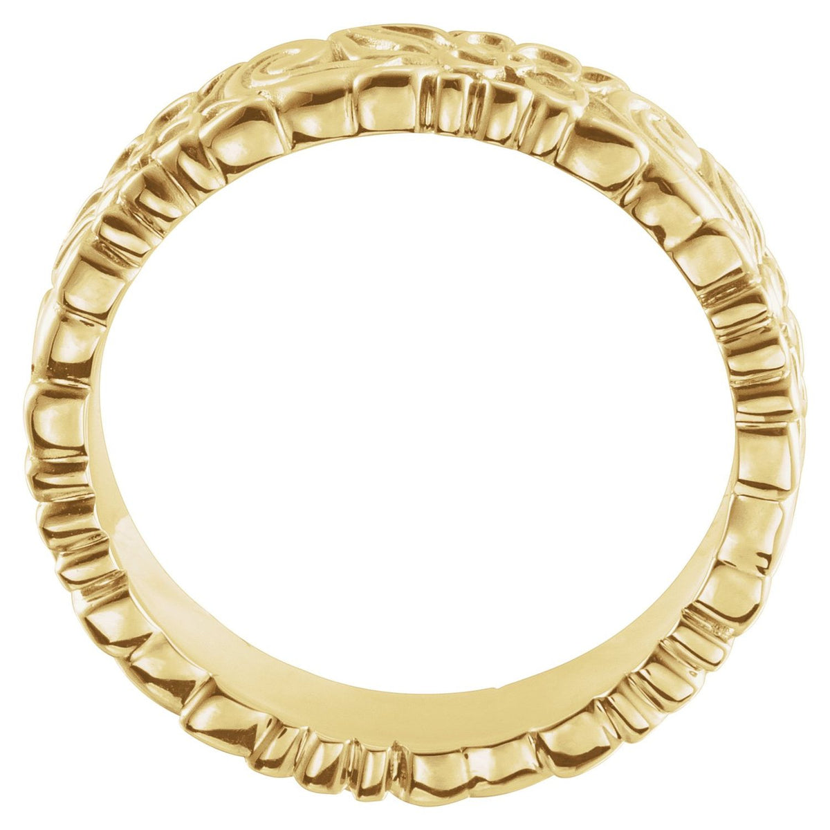Floral Flat Band, 4 mm