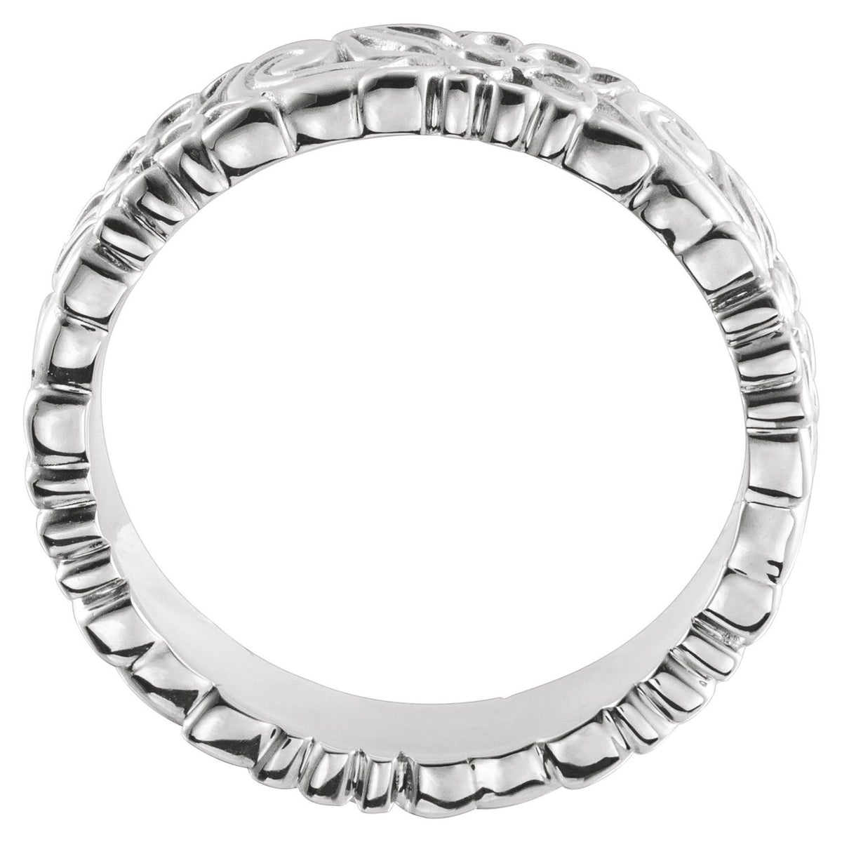 Floral Flat Band, 4 mm