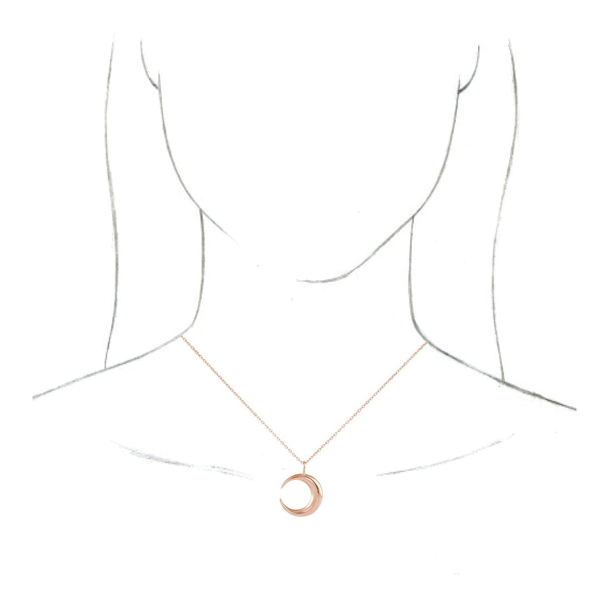 Crescent Moon 16-18" Necklace