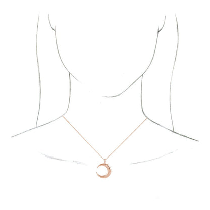 Crescent Moon 16-18" Necklace