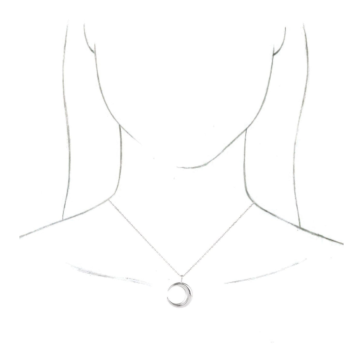 Crescent Moon 16-18" Necklace