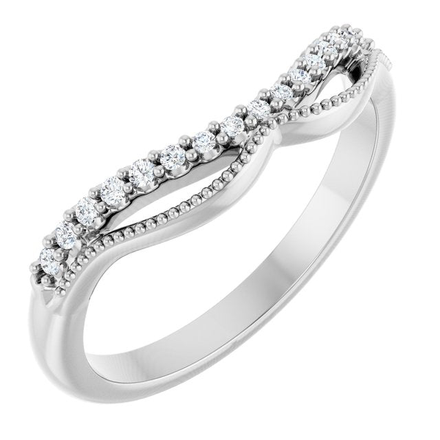 1/10 CTW Natural Diamond Contour Band, 5.53 mm