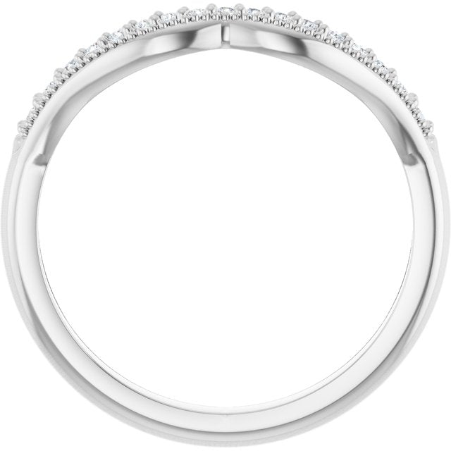 1/10 CTW Natural Diamond Contour Band, 5.53 mm