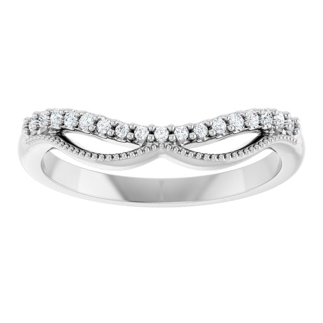 1/10 CTW Natural Diamond Contour Band, 5.53 mm