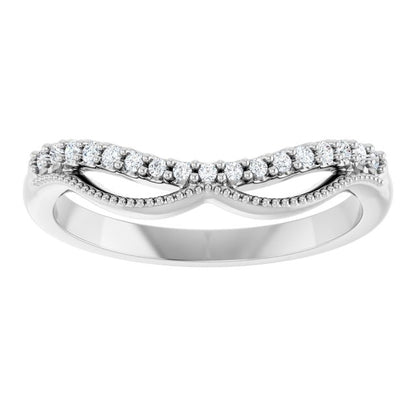 1/10 CTW Natural Diamond Contour Band, 5.53 mm