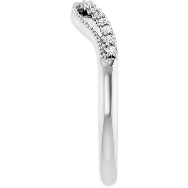 1/10 CTW Natural Diamond Contour Band, 5.53 mm