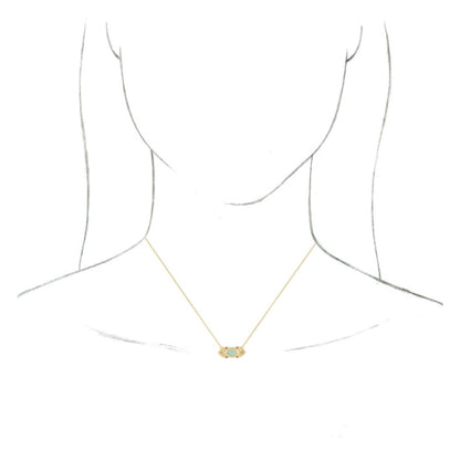 14K Yellow Gold Natural Ethiopian Opal & Natural Pink Sapphire Vintage-Inspired 18" Necklace