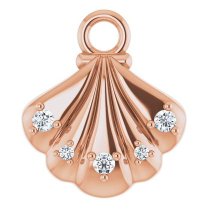 .03 CTW Lab-Grown Diamond Seashell Dangle