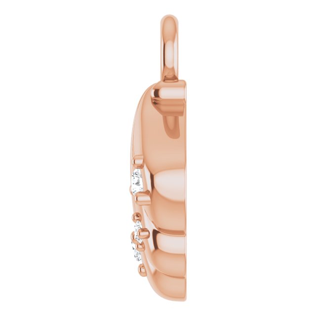 .03 CTW Natural Diamond Seashell Dangle