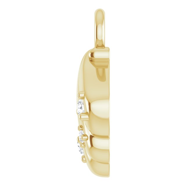 .03 CTW Lab-Grown Diamond Seashell Dangle