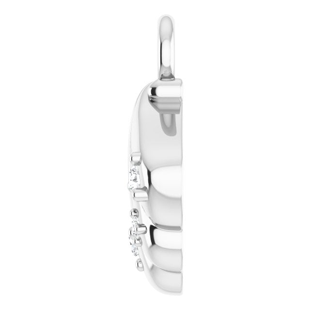 .03 CTW Lab-Grown Diamond Seashell Dangle