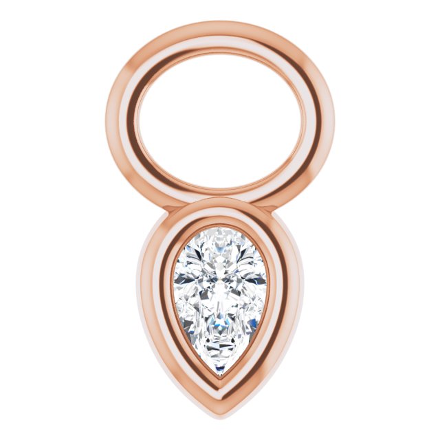 1/10 CT Lab-Grown Diamond Hoop Dangle, 6.17 mm x 10.7 mm