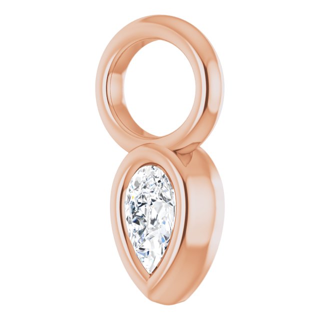 1/10 CT Lab-Grown Diamond Hoop Dangle, 6.17 mm x 10.7 mm