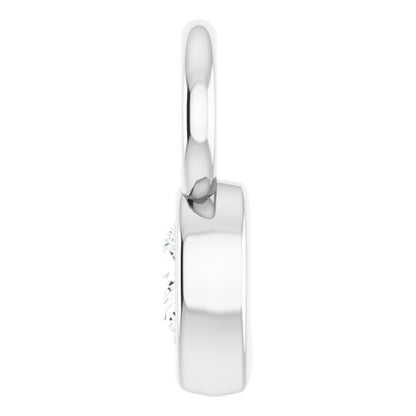 1/10 CT Lab-Grown Diamond Hoop Dangle, 6.17 mm x 10.7 mm