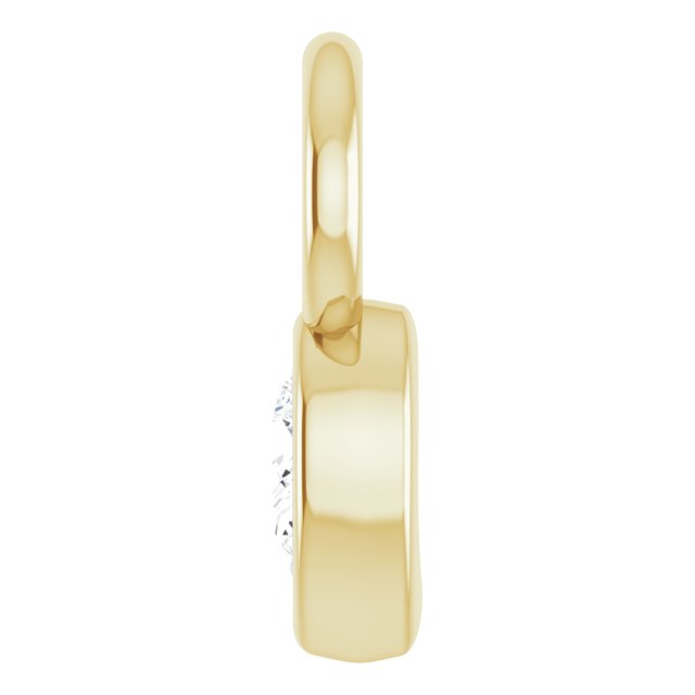 1/10 CT Lab-Grown Diamond Hoop Dangle, 6.17 mm x 10.7 mm