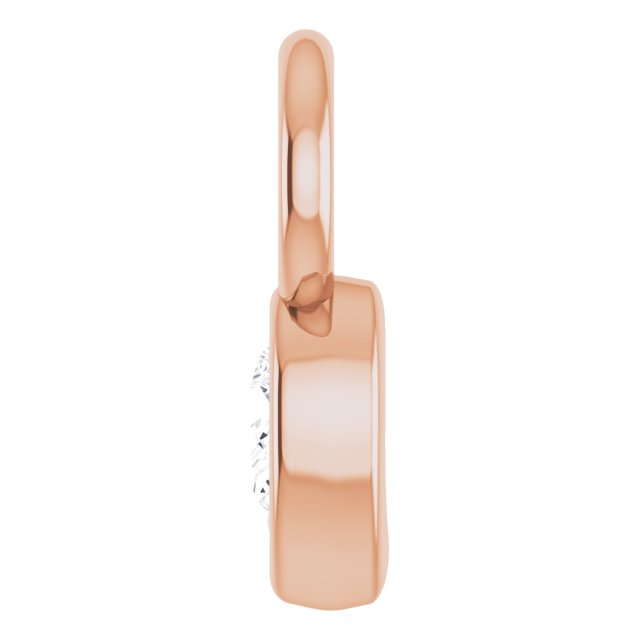 1/10 CT Lab-Grown Diamond Hoop Dangle, 6.17 mm x 10.7 mm