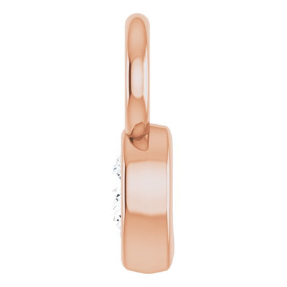 1/10 CT Lab-Grown Diamond Hoop Dangle, 6.17 mm x 10.7 mm