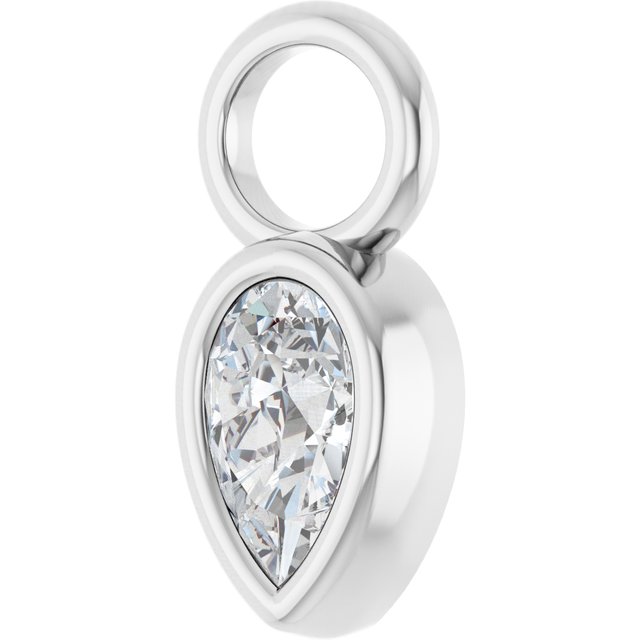 1/3 CT Natural Diamond Hoop Dangle, 6.17 mm x 12.57 mm