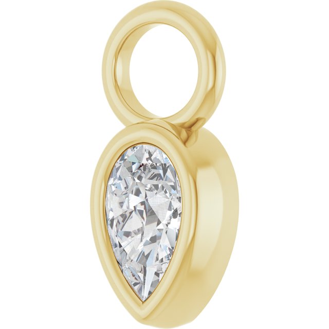 1/3 CT Natural Diamond Hoop Dangle, 6.17 mm x 12.57 mm