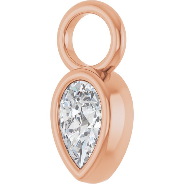 1/3 CT Natural Diamond Hoop Dangle, 6.17 mm x 12.57 mm