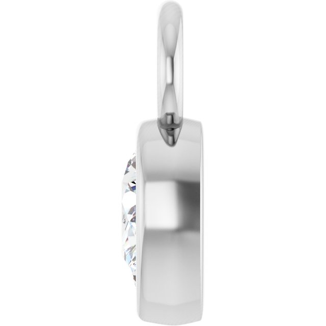 1/3 CT Natural Diamond Hoop Dangle, 6.17 mm x 12.57 mm