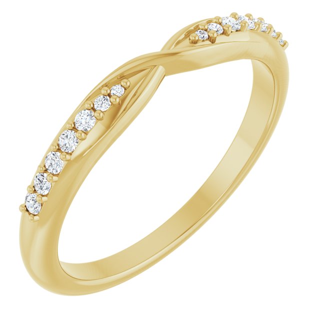 1/10 CTW Natural Diamond Contour Band, 2.18 mm