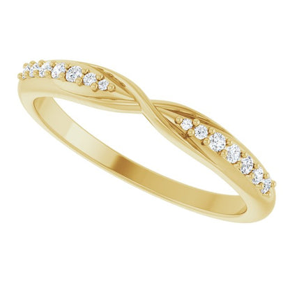1/10 CTW Natural Diamond Contour Band, 2.18 mm