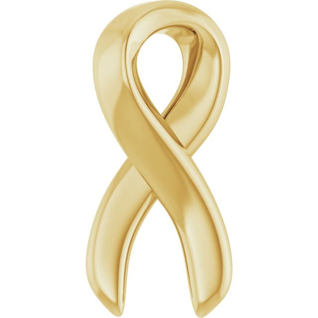 10.82x5.01 mm Survivor Ribbon Slide Pendant