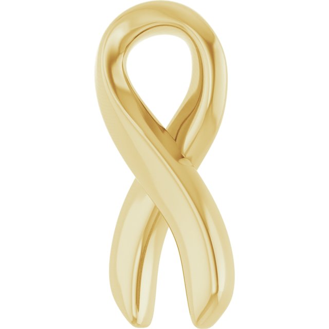 10.82x5.01 mm Survivor Ribbon Slide Pendant