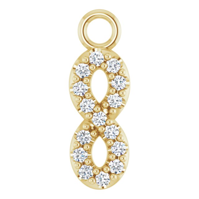 .03 CTW Natural Diamond Petite Infinity Dangle