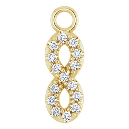 .03 CTW Natural Diamond Petite Infinity Dangle
