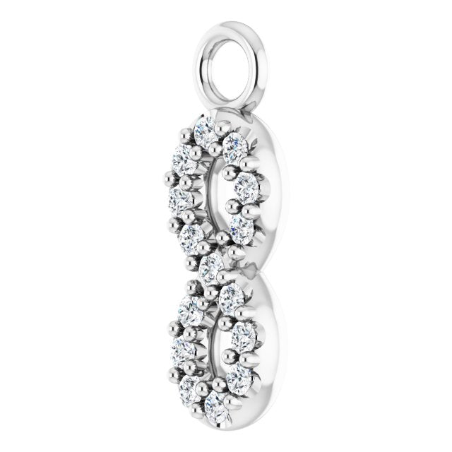 .03 CTW Natural Diamond Petite Infinity Dangle