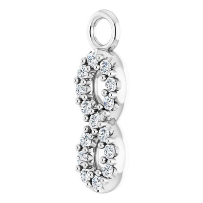 .03 CTW Natural Diamond Petite Infinity Dangle