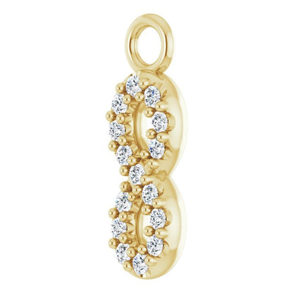 .03 CTW Natural Diamond Petite Infinity Dangle