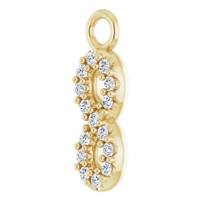 .03 CTW Lab-Grown Diamond Infinity-Inspired Dangle