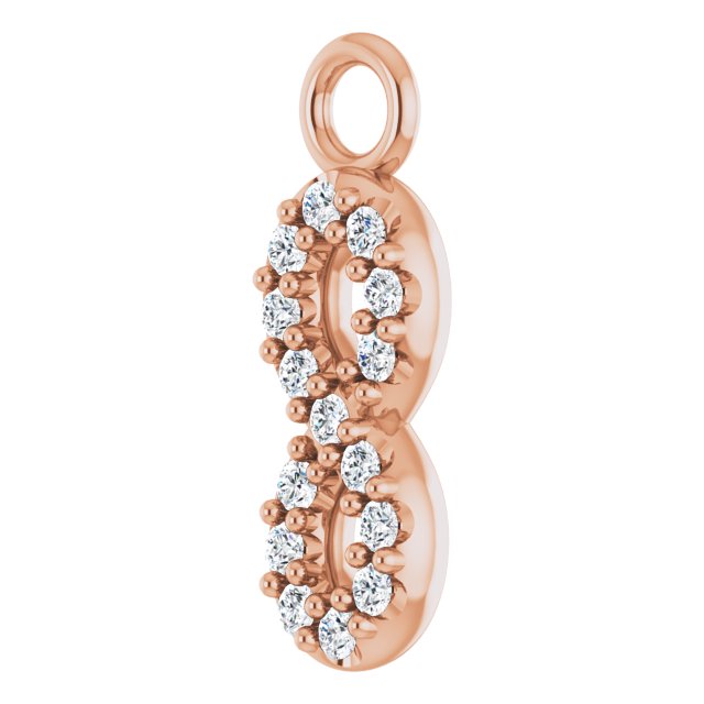 .03 CTW Natural Diamond Petite Infinity Dangle