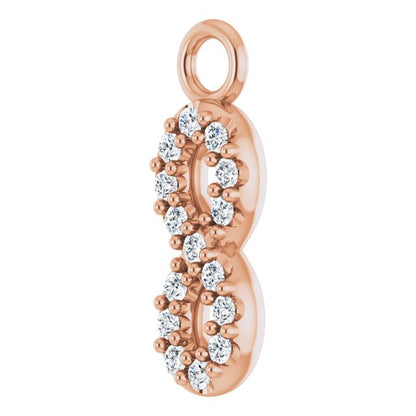 .03 CTW Lab-Grown Diamond Infinity-Inspired Dangle