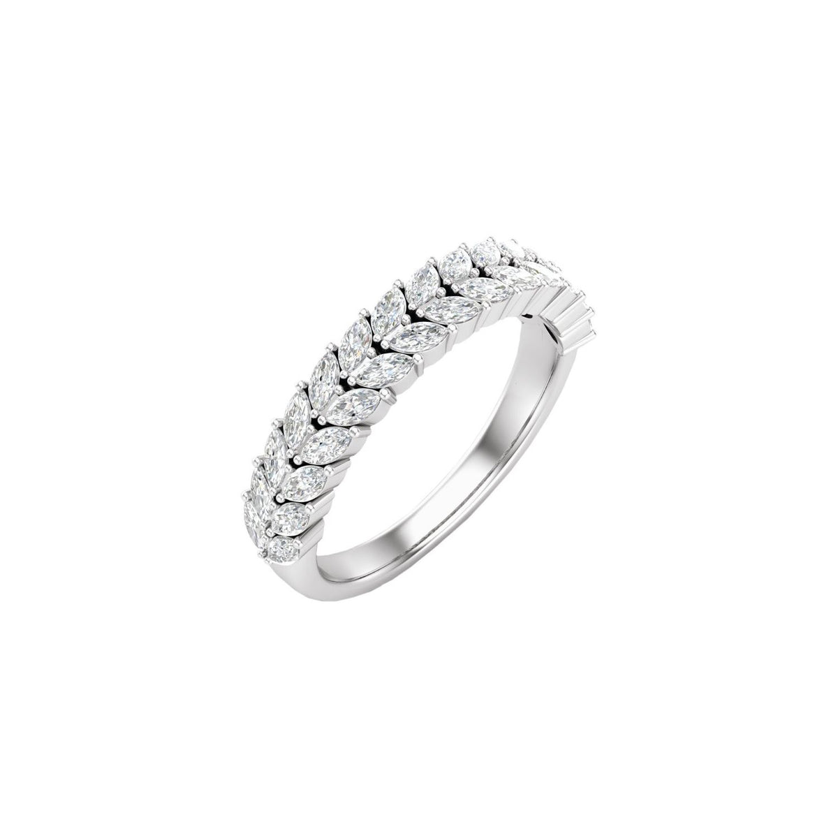 7/8 CTW Natural Diamond Double Row Anniversary Band
