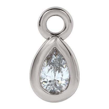 .05 CT Lab-Grown Diamond Dangle, 3.13 mm x 6.12 mm