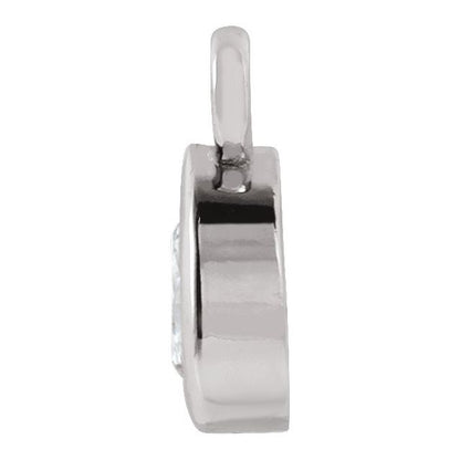 .05 CT Natural Diamond Bezel-Set Dangle, 3.13 mm x 6.12 mm
